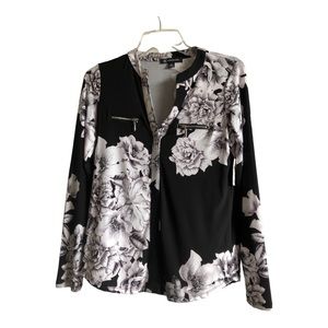 NWT INC Black & White Top
